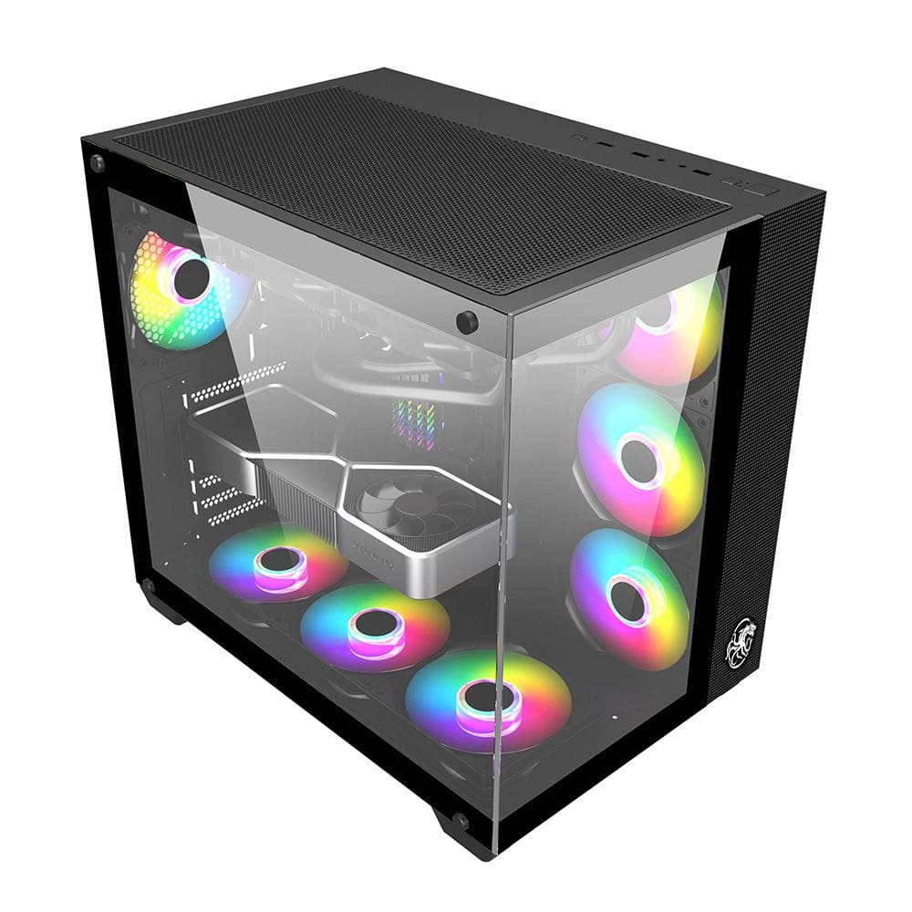 Gabinete Gamer Arbaton Vidro Temperado ARGB Preto Draxen