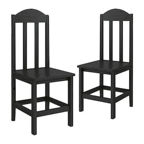 Conjunto 2 Cadeiras Madeira Maciça Suporta Até 120kg Preto Safira Shop Jm