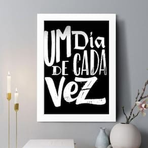 Quadro Decorativo Um Dia De Cada Vez 24X18Cm