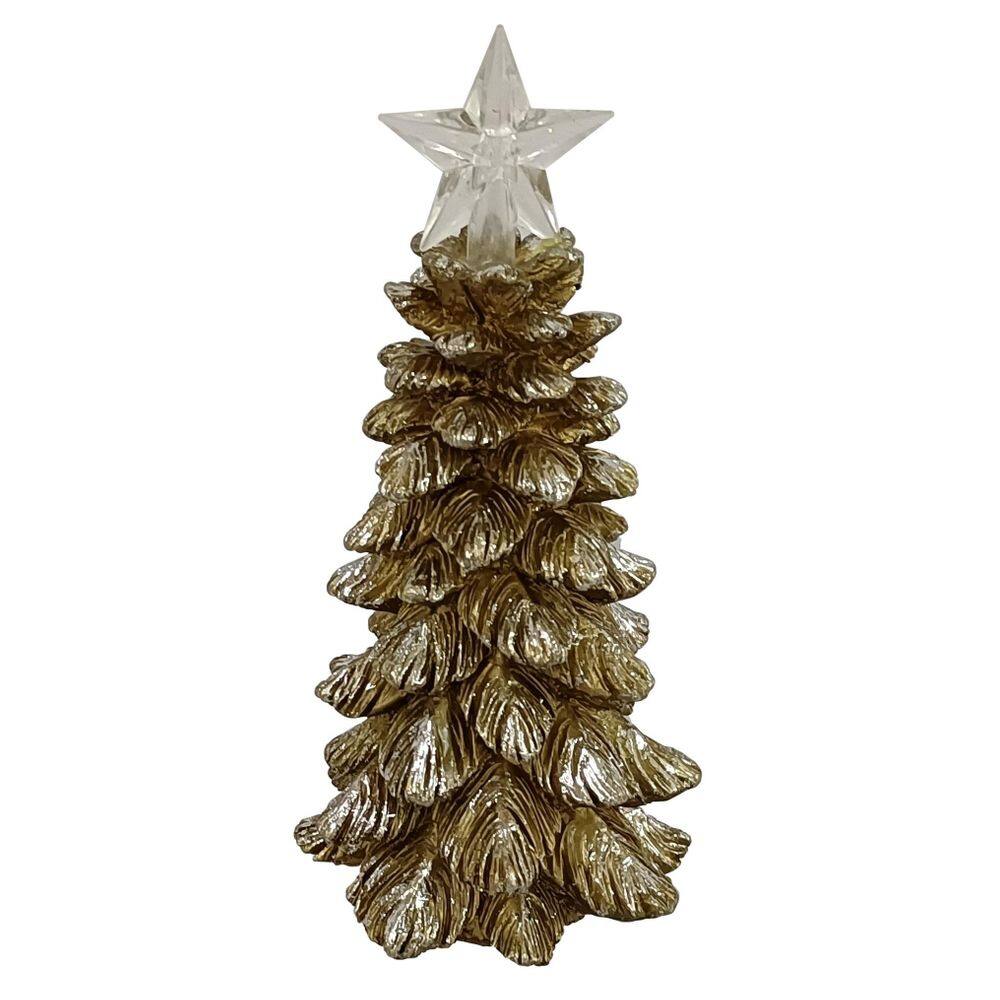 Arvore De Natal Com Led De Resina Decoração Para Natal 15Cm