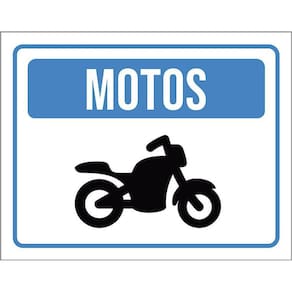 Placa De Sinalização - Entrada Estacionamento De Motos 36X46