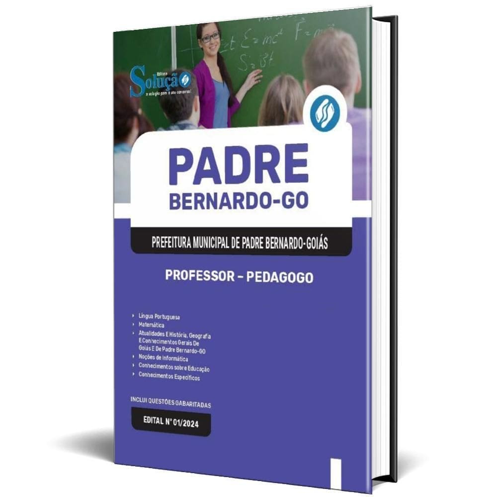 Apostila Prefeitura Padre Bernardo Go 2024 Professor