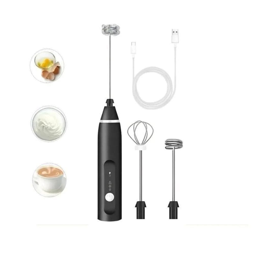 Mini Mixer Misturador Bebidas Portátil 2 Em 1 Recarregável