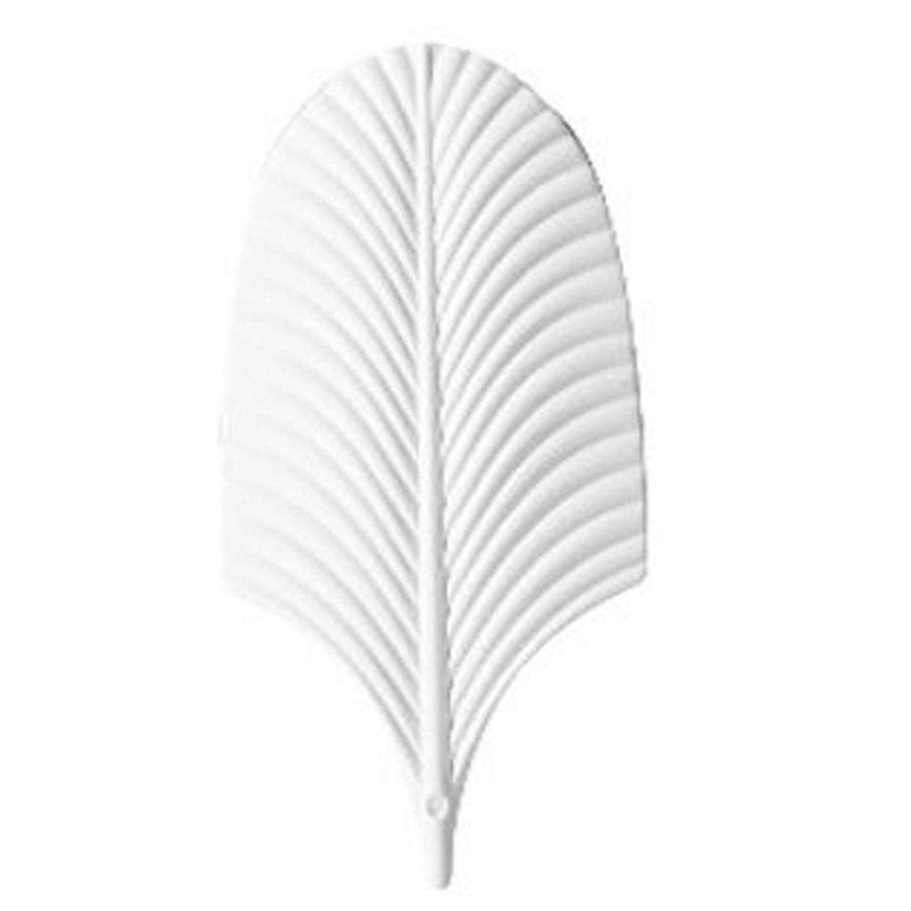 Escultura Folha Branca 28X1X14Cm Cerâmica