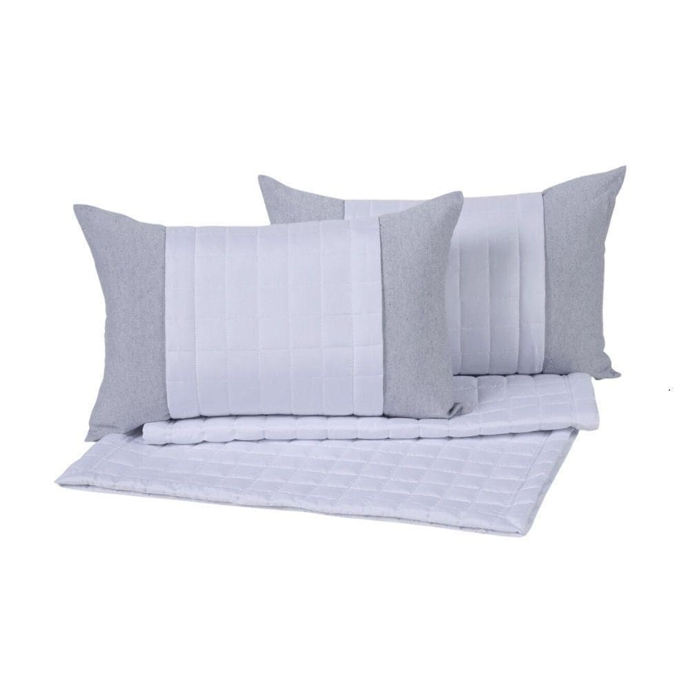 Peseira Queen Aurora 5 Peças Percal Branco