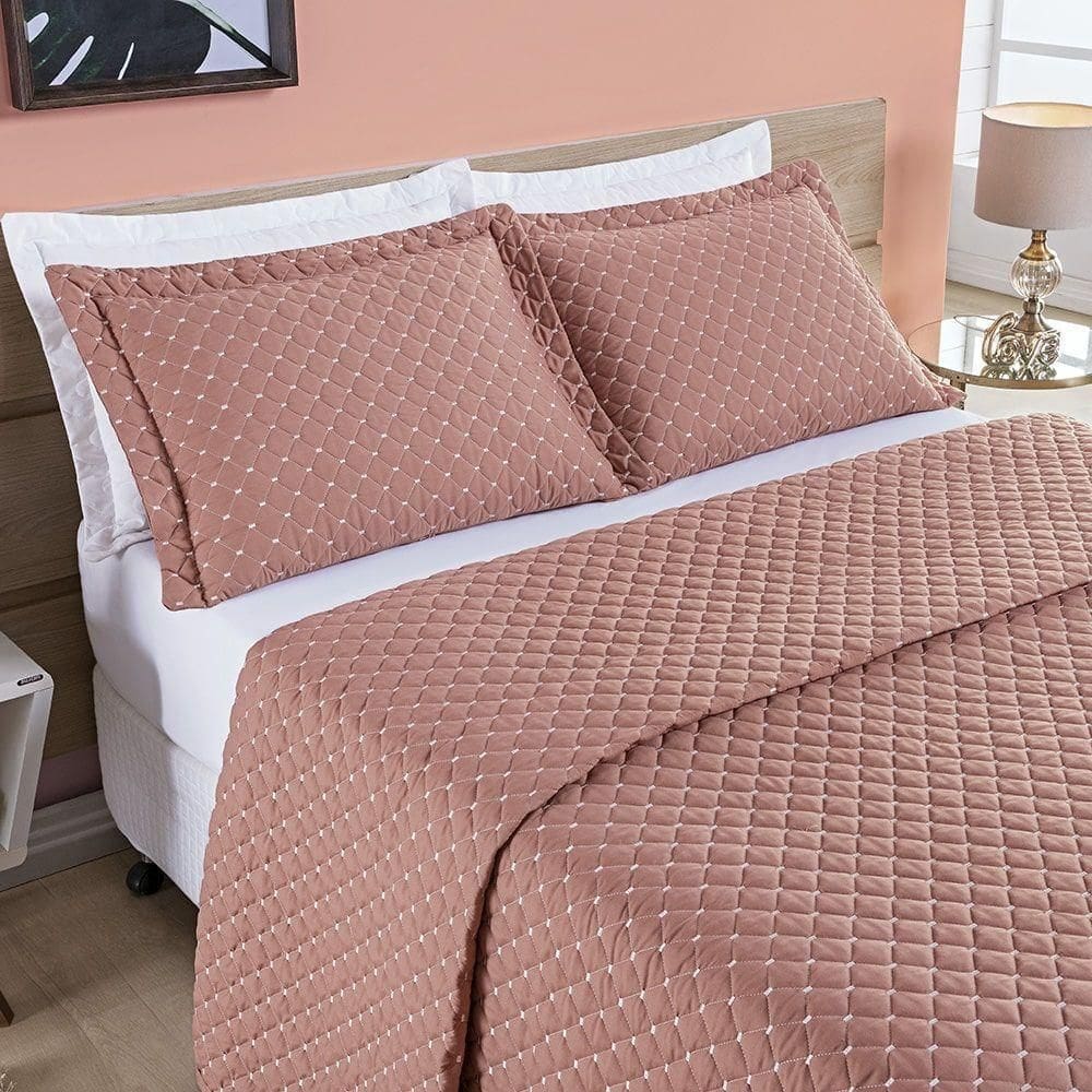 Cobre Leito King Doroty Micropercal Rosé