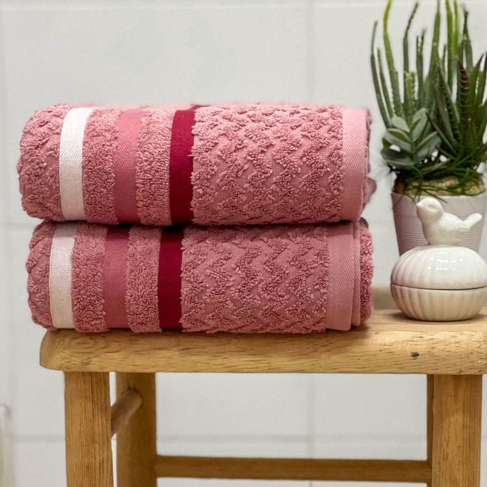 Toalha De Banho Trento 70x140 Rosa