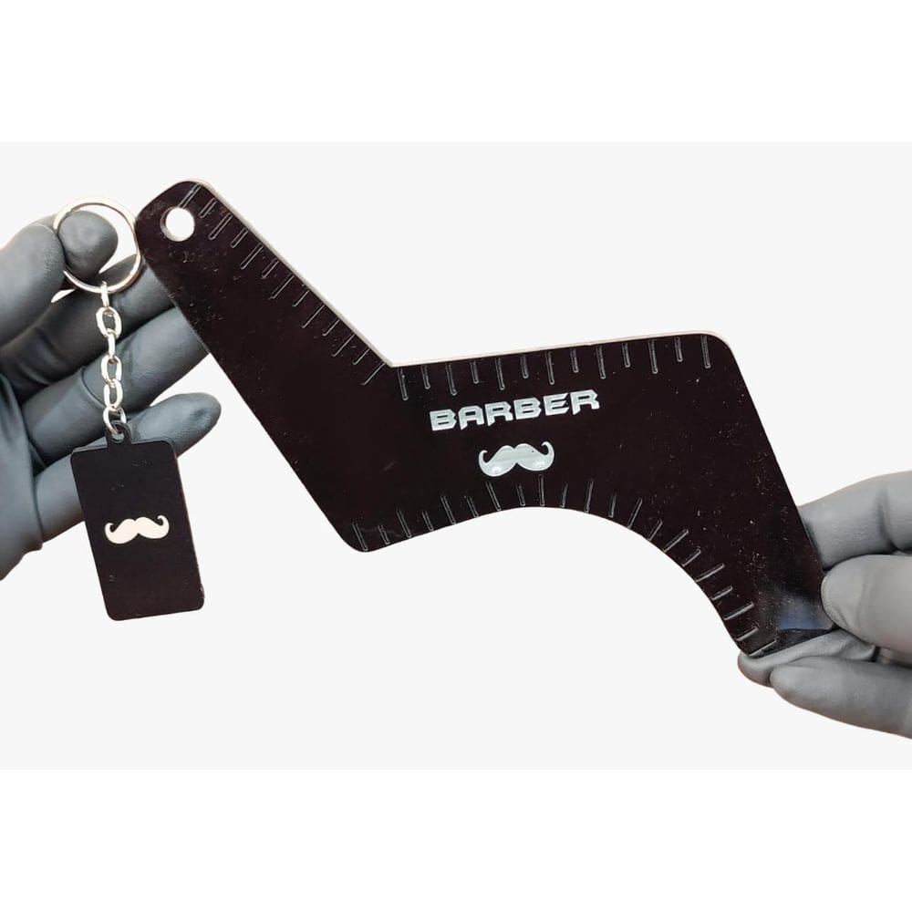 Pente Alinhador Modelador Barba Boomerang Acrílico Preto