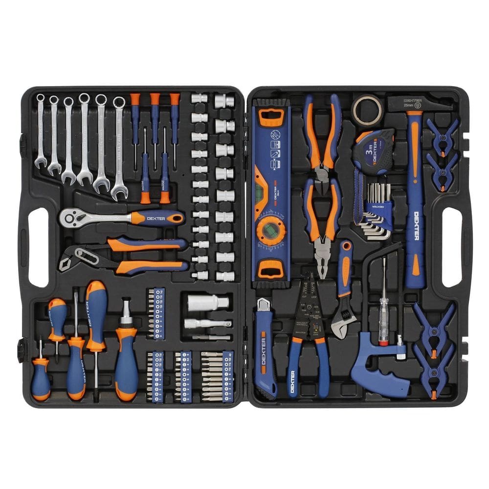 Kit Ferramentas Dexter Aço Cromo-Vanádio Maleta 108 Peças