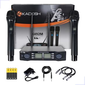 Microfone Kadosh Sem Fio K492M + 2 Cabos Xlr