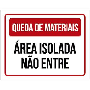 Placa Queda De Materiais Área Isolada Não Entre 36X46