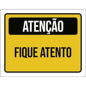 Placa Decorativa - Atenção Fique Atento 36X46