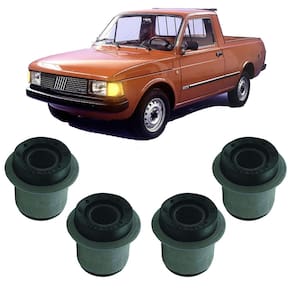 Kit 4 Bucha Bandeja Suspensão Traseira Pickup 147 1985-1987