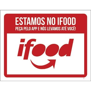 Placa Restaurante Lanchonete Estamos No Ifood 36X46