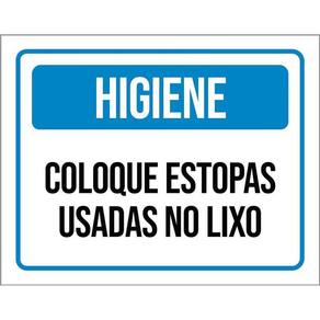 Placa Higiene Coloque Estopas Usadas No Lixo 36X46