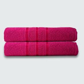 Toalhas Para Pet 2 Peças Beka 70x125 Cm 100% Algodão Rosa Pink