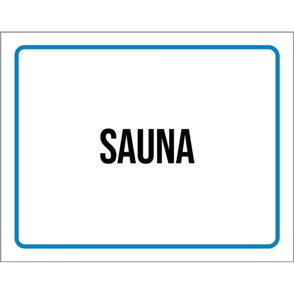 Placa Ambiente Sinalização Setor Sauna 36X46