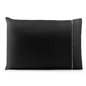 Fronha Avulsa 70cm X 50cm 1 Peça Laura 100% Poliéster Toque Percal 200 Fios Cor:preto