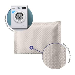 Porta Travesseiro Avulso 70cm X 50cm 1 Peça Prime Ultrassônico 100% Poliéster Cor:palha