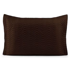 Porta Travesseiro Avulso 70cm X 50cm Com Debrum 1 Peça Laura Matelado 100% Poliéster Toque 200 Fios Cor:marrom