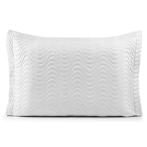 Porta Travesseiro Avulso 70cm X 50cm Com Debrum 1 Peça Laura Matelado 100% Poliéster Toque 200 Fios Cor:branco