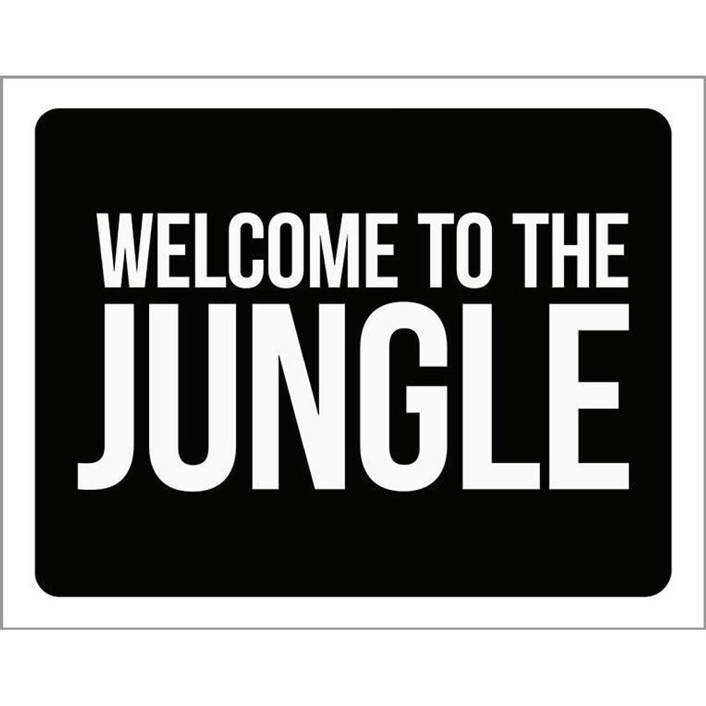 Placa Decorativa - Welcome To The Jungle 36X46