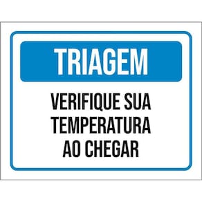Kit 3 Placas Triagem Verifique Sua Temperatura Ao Chegar