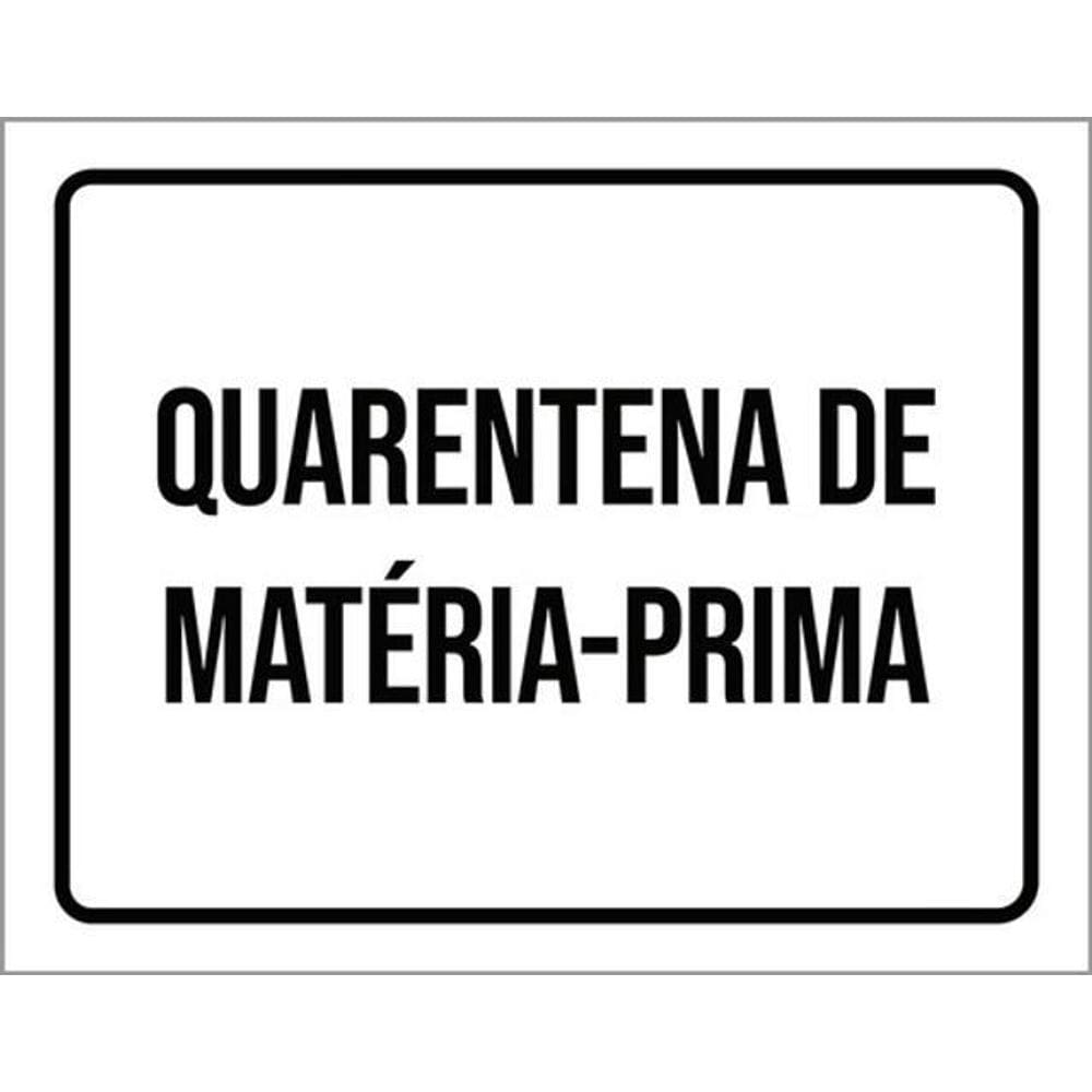 Kit 3 Placas Quarentena De Matéria Prima