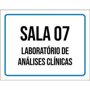 Kit 3 Placas Sinalização - Sala 03 Laboratório Análises