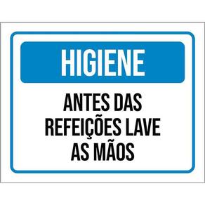 Placa Higiene Antes Das Refeições Lave As Mãos 36X46