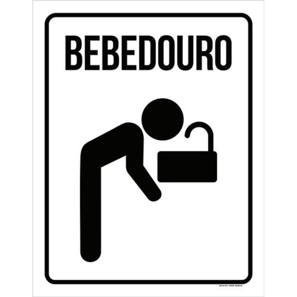Kit 3 Placas Sinalização - Bebedouro Setor
