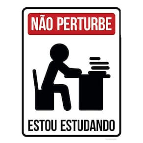 Kit 3 Placas Decorativa - Não Perturbe Estou Estudando