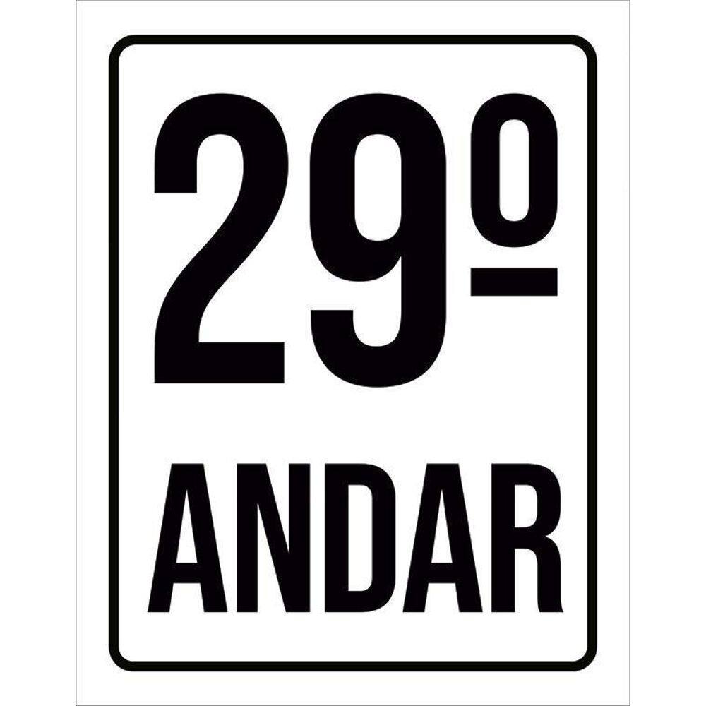 Placa Sinalização Ambiente Identificação 29º Andar 36X46