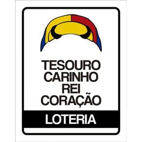Placa Decorativa - Tesouro Coração Rei Carinho Loteria 36X46