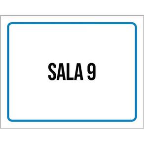 Kit 3 Placas Ambiente Sinalização Setor Sala 9