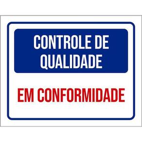 Placa Controle De Qualidade Em Conformidade 36X46