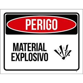 Placa Perigo - Material Explosivo - De Sinalização 36X46