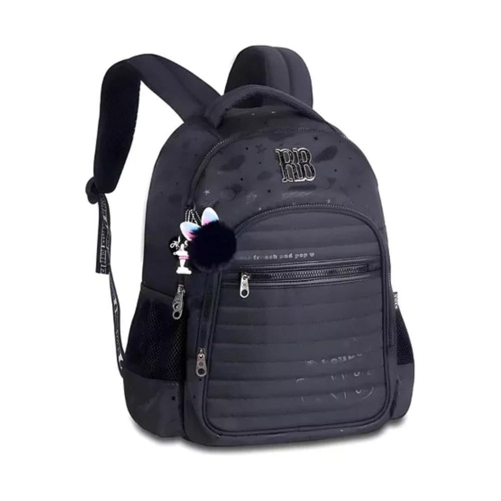 Mochila De Costas 17,5 Rebecca Bonbon Preto Rb24589