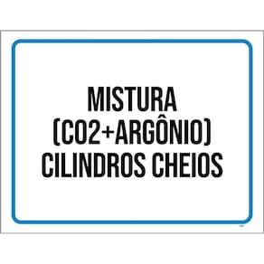 Placa Mistura C02 Argônio Cilindros Cheios 36X46