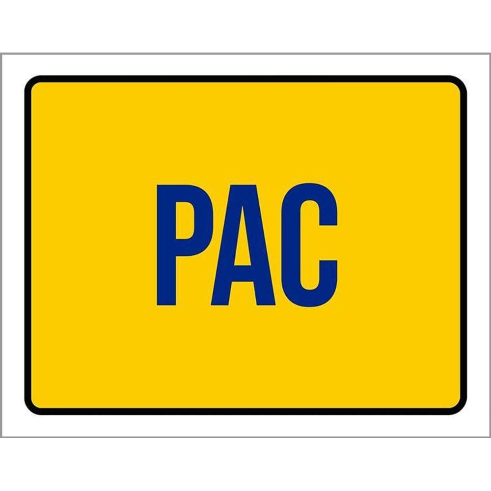 Placa Sinalização Pac 36X46