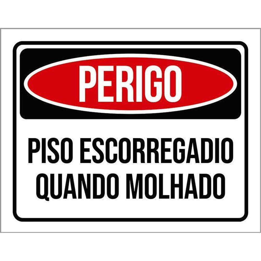 Placa Perigo Pisoescorregadio Quando Molhado 36X46