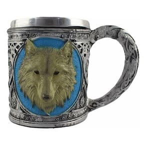 Copo Caneca Decorativa 3D Lobo Game Of Thrones Medieval