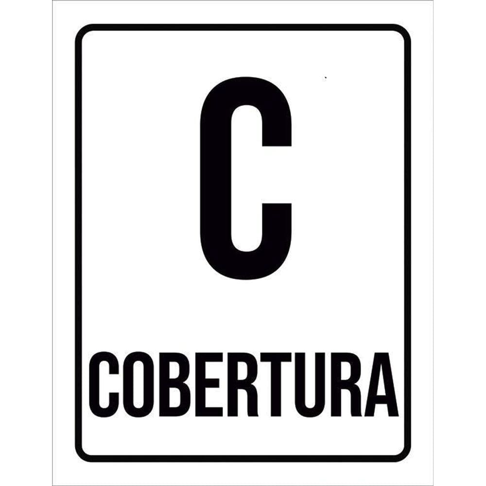Placa Sinalização Ambiente Cobertura 36X46