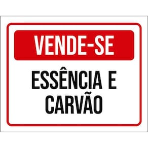 Kit 3 Placas Vende-Se Essência E Carvão