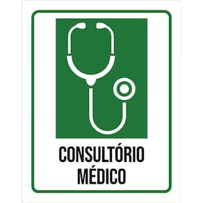 Placa Sinalização Hospitalar Consultório Médico 36X46