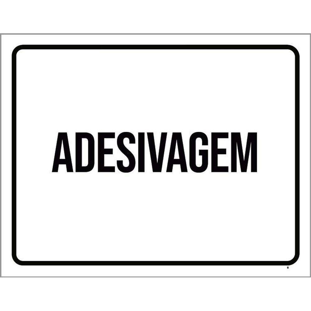 Placa Sinalização Setor Adesivagem 36X46