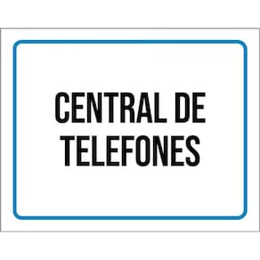 Kit 3 Placas Ambiente Sinalização Setor Central Telefones