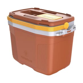 Caixa Térmica Suv 32 Litros Marron Com Amarelo Termolar