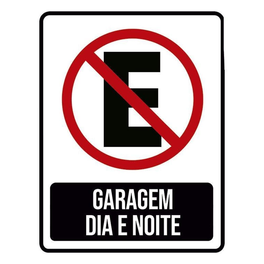 Kit 3 Placas Garagem Dia E Noite