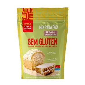 Mix Para Pão Grãos E Sementes Sem Glúten 300G Vitao